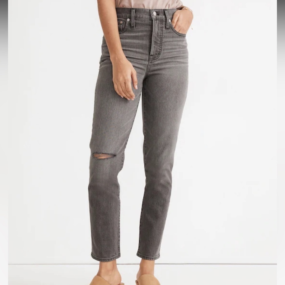 NWT Madewell Women’s The Perfect Vintage Jean in Connell Wash: Ripped Edition - Picture 7 of 8